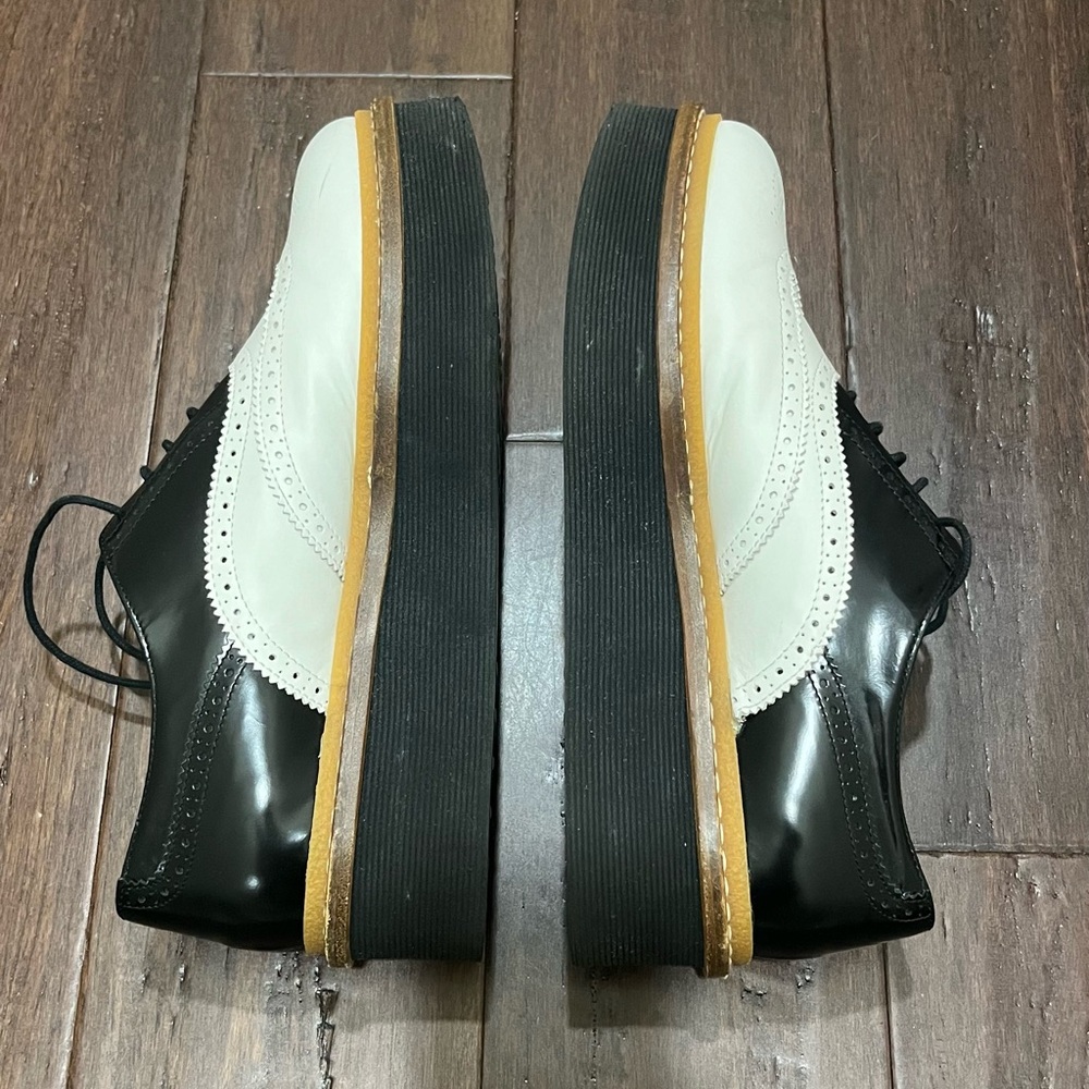 TOD’S LEATHER PLATFORM CREEPER SHOES - Picture 4 of 11